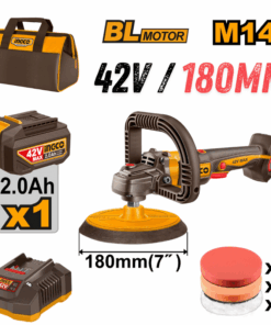 INGCO APLI42181, 42V Compact Brushless Cordless Polisher Set, 180MM (7"), With Accessories Set