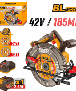 INGCO CSLI4218511, 42V Cordless Circular Saw Set, 185MM (7-1/4"), With Accessories Set