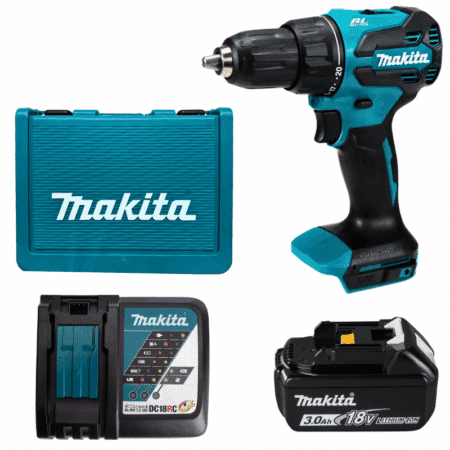 Makita DHP490RF, 18V LXT Cordless Drill Driver, Brushless Motor, 2 Speed Modes (3.0AH SET)