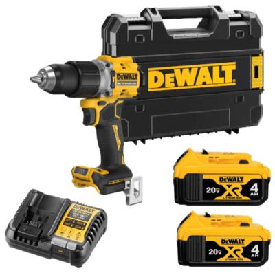 DEWALT DCD805M2T, 18V / 20VMAX BRUSHLESS HAMMER DRILL DRIVER SET (2PCS 4.0AH BATTERY, 1PC CHARGER)
