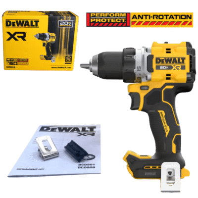 DEWALT DCD801N, 18V / 20VMAX BRUSHLESS ANTI-ROTATION DRILL DRIVER (BARE TOOL ONLY)