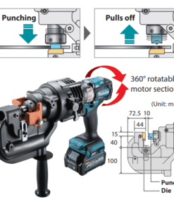 MAKITA PP001GZK, 40V CORDLESS HOLE PUNCHER (BARE-UNIT)