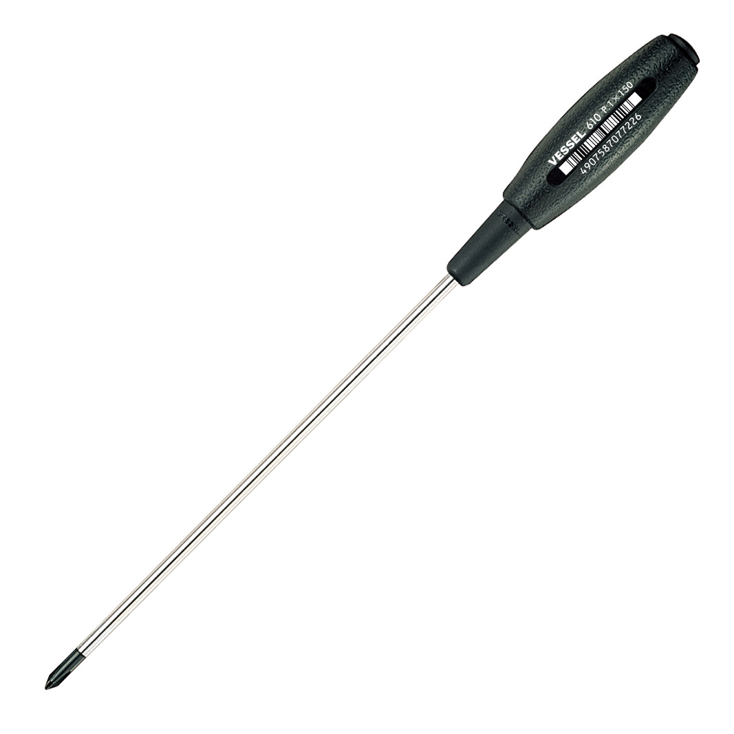 VESSEL 610 (+) PH1X150MM CUSHION SCREWDRIVER THINK SHANK TYPE (EDP:125343)