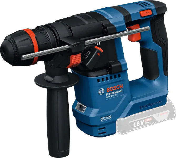 BOSCH PRO GBH 18V-18 X PROFESSIONAL CORDLESS ROTARY HAMMER WITH ONECHUCK 18.0 V - Image 2
