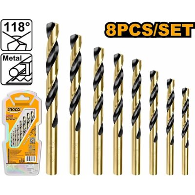 INGCO 8PC HSS DRILL BIT SET AKDB0801