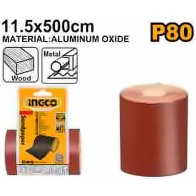 INGCO SANDPAPER ROLL 11.5X500CM P80 AKHS08065