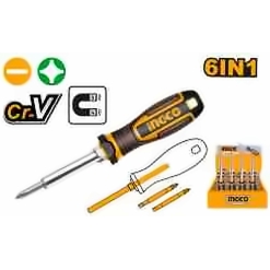 INGCO 6 IN 1 INTERCHANGEABLE SCREWDRIVER AKISD0608