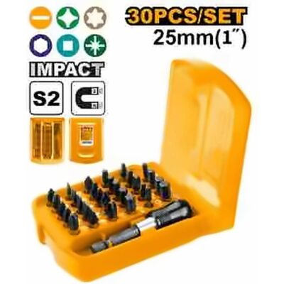 INGCO 30PCS 25MM IMPACT INSERT DRIVER BIT AKSD68303