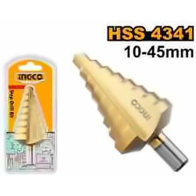 INGCO HSS STEP DRILL 10-15-20-25-30-35-40-45MM AKSDS10453