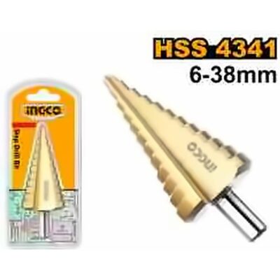 INGCO HSS STEP DRILL 6-8-11-14-17-20-23-26-29-32-35-38MM AKSDS63803