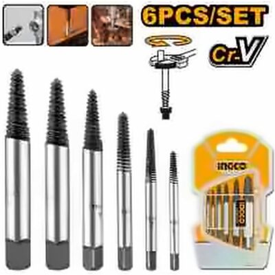 INGCO 6PCS SCREW EXTRACTOR SET ASE106