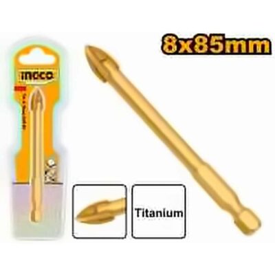 INGCO TILE & GLASS DRILL BIT 8X85MM 1/4" HEX SHANK DBG1130808