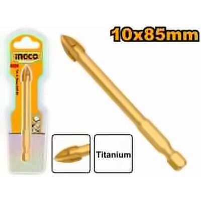 INGCO TILE & GLASS DRILL BIT 10X85MM 1/4" HEX SHANK DBG1131008