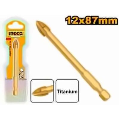 INGCO TILE & GLASS DRILL BIT 12X87MM 1/4" HEX SHANK DBG1131201