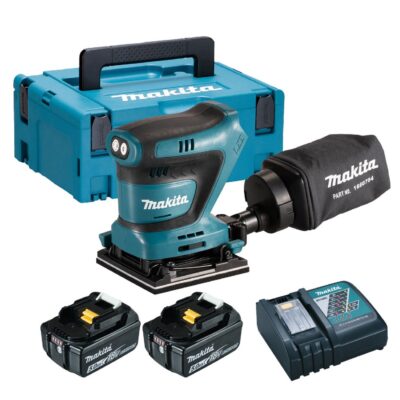 MAKITA DBO481RTJ DC FINISHING SANDER 18V (2PCS 5.0AH BATTERY, 1PC CHARGER)