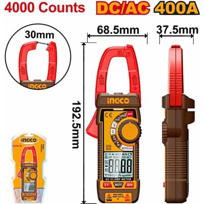INGCO DIGITAL DC/AC 400A CLAMP METER DCM62002
