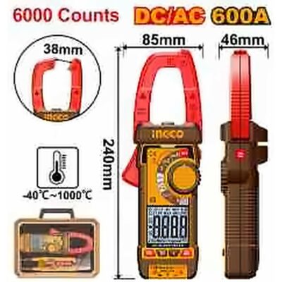 INGCO DIGITAL DC/AC 600A CLAMP METER DCM66002