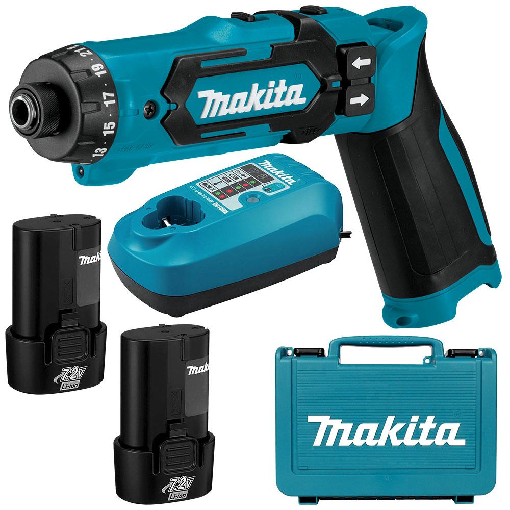 MAKITA DF012DSE DC DRIVER DRILL 7.2V (2PCS 1.5AH BATTERY, 1PC CHARGER)