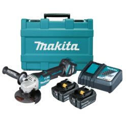 Makita DGA517RTE, 18V LXT CORDLESS ANGLE GRINDER 125MM 5" (2PCS 5.0AH BATTERY, 1PC CHARGER)