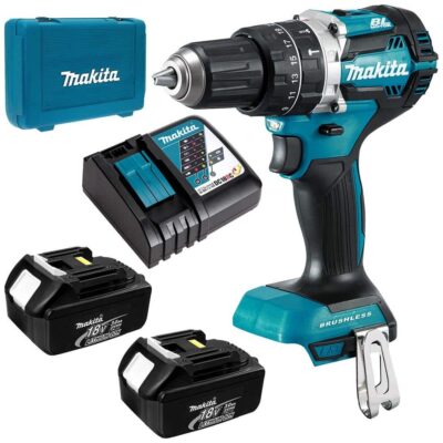 MAKITA DHP484RFE DC HAMMER DRIVER DRILL 18V BL (2PCS 3.0AH BATTERY, 1PC CHARGER)