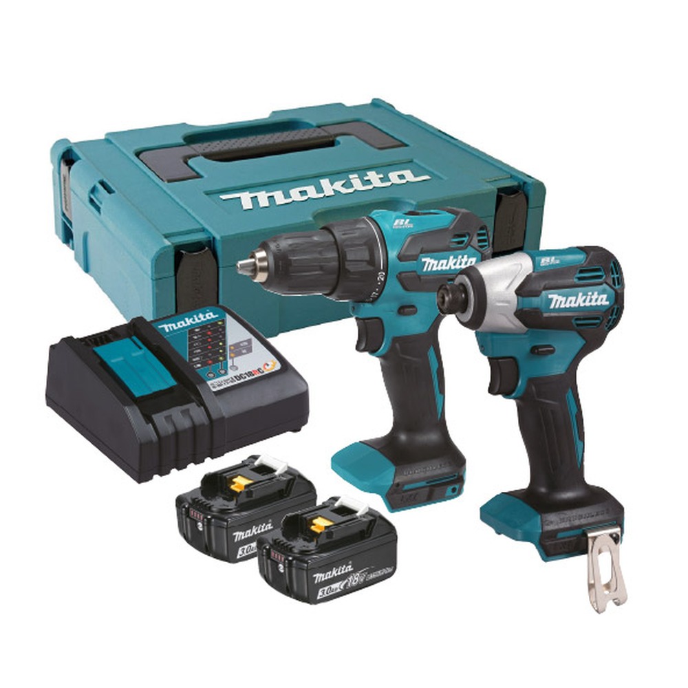 MAKITA DLX2580J DC COMBO KIT (DHP490+DTD158) 18V