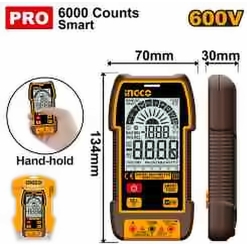 INGCO DIGITAL MULTIMETER 600V 6000 COUNT SMART DM16004