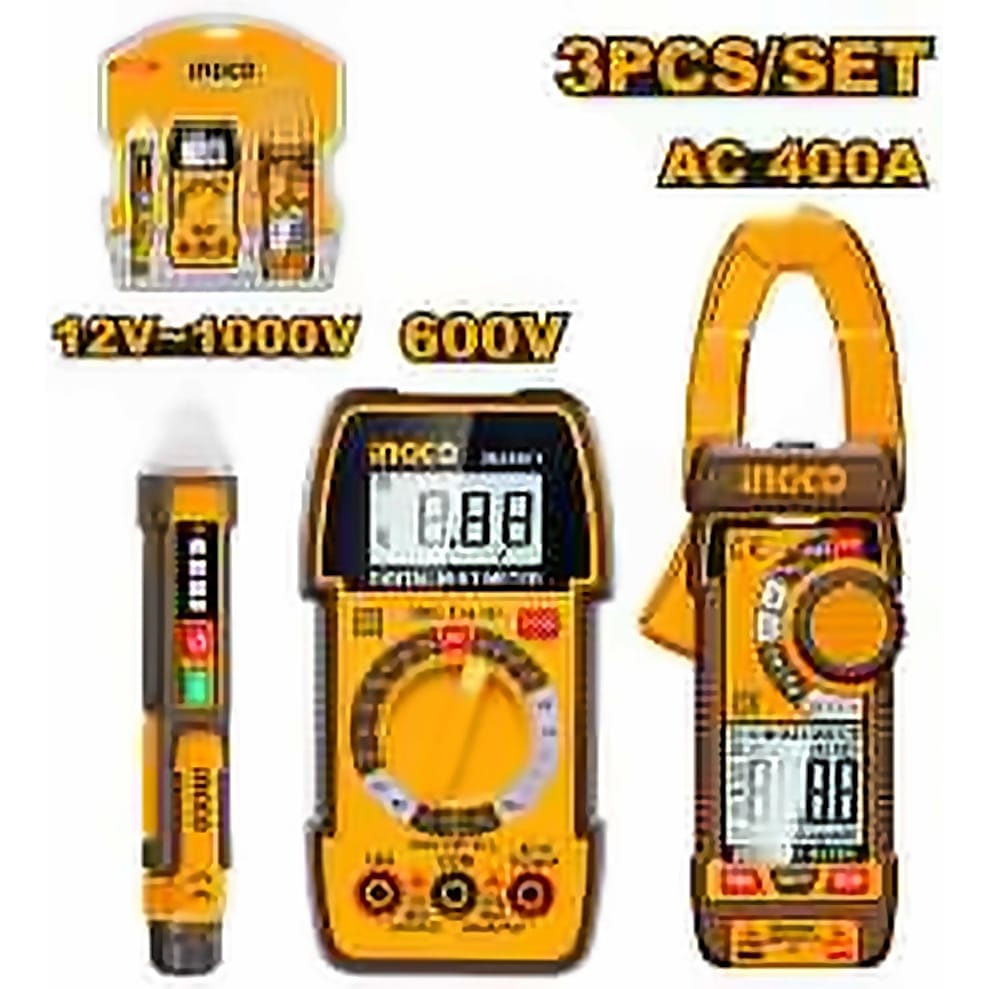 INGCO 3PCS DM360011+DCM62001+VD100091 ELECTRICAL TEST KIT DM3069