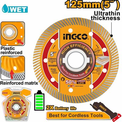 INGCO ULTRATHIN DIAMOND DISC 125MM DMD051251