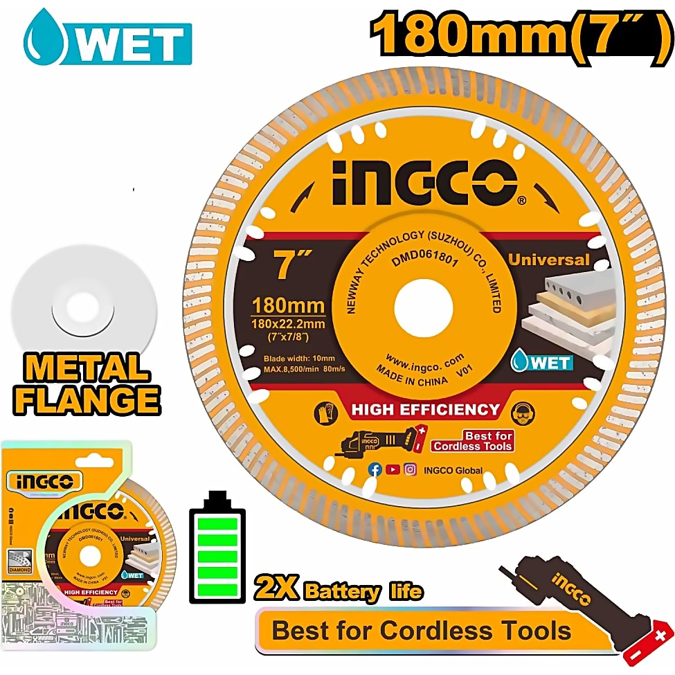 INGCO SEGMENTED DIAMOND DISC 180MM DMD061801