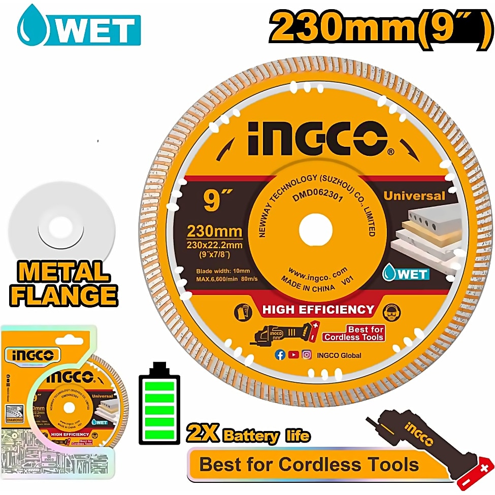 INGCO SEGMENTED DIAMOND DISC 230MM DMD062301