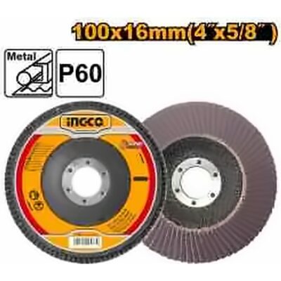 INGCO FLAP DISC 100MM P60 FD10060