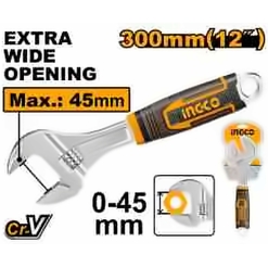 INGCO 12IN ADJUSTABLE WRENCH HADW131128