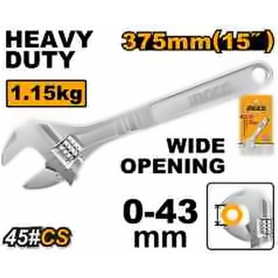 INGCO 15IN ADJUSTABLE WRENCH HADW131152