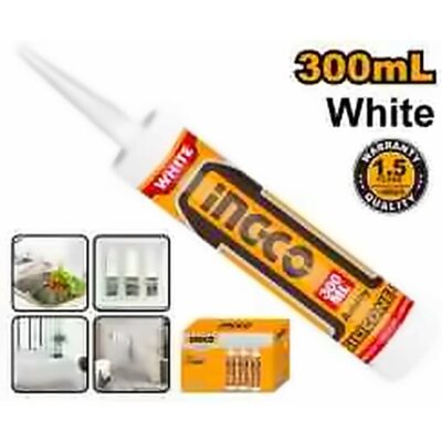 INGCO ACETIC SILICONE SEALANT WHITE 300ML HASS01