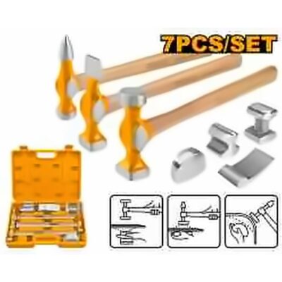 INGCO 7PCS BODY & FENDER HAMMER SET HBAFH0712