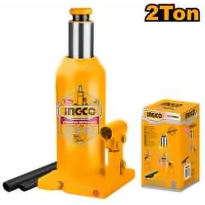 INGCO HYDRAULIC BOTTLE JACK 2 TON MAX HEIGHT 333MM HBJ202