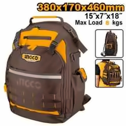 INGCO HD BACKPACK TOOL BAG L38CM* W17CM*H45CM HBP01028