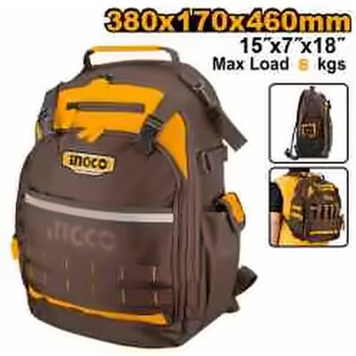INGCO HD BACKPACK TOOL BAG L38CM* W17CM*H45CM HBP01028