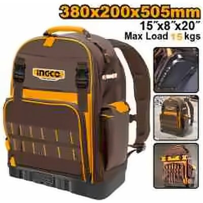 INGCO HD BACKPACK TOOL BAG L38CM* W20CM*H50.5CM HBP03028