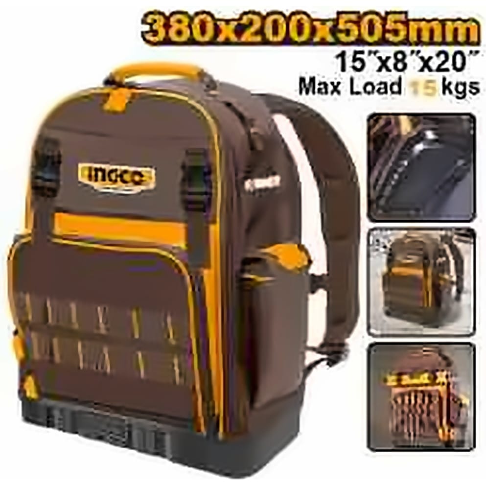 INGCO HD BACKPACK TOOL BAG L38CM* W20CM*H50.5CM HBP03028