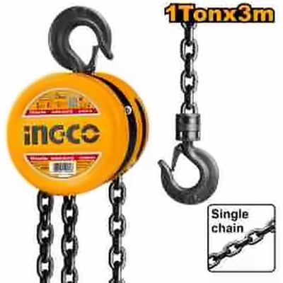 INGCO INDUSTRIAL DUTY CHAIN BLOCK 1T 3M CHAIN HCBK0101