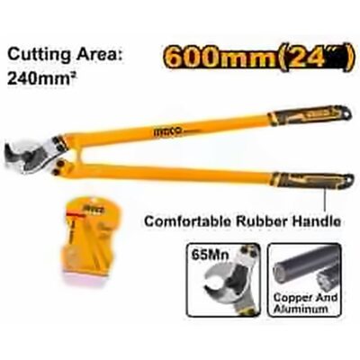 INGCO HEAVY DUTY CABLE CUTTER 24" 600MM CUTTING AREA 240M2 HCCB0124