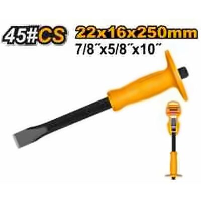 INGCO CONCRETE FLAT CHISEL WITH GUARD 10", 22X16X250MM HCCL082210