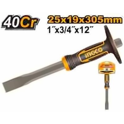 INGCO 40CR. CONCRETE FLAT CHISEL W/GUARD 12" 305X19X25MM HCCL832519