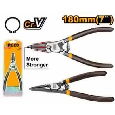 INGCO CIRCLIP PLIERS 7 INCH STRAIGHT INTERNAL HCCP261801