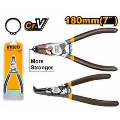 INGCO CIRCLIP PLIERS 7 INCH BENT EXTERNAL HCCP261802