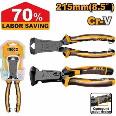 INGCO COMPOUND ACTION END CUTTING PLIERS 8.5" 215MM HCECP58206