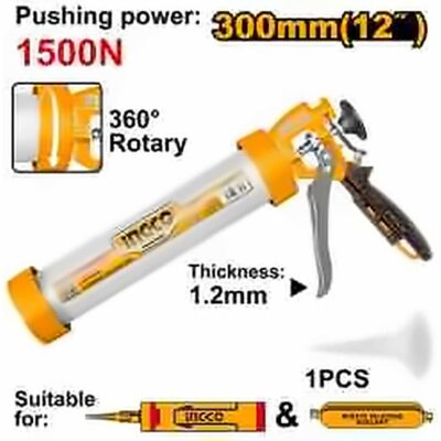 INGCO 12" ALUMINUM CAULKING GUN HCG0112