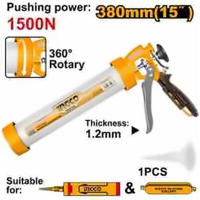 INGCO 15" ALUMINUM CAULKING GUN HCG0115