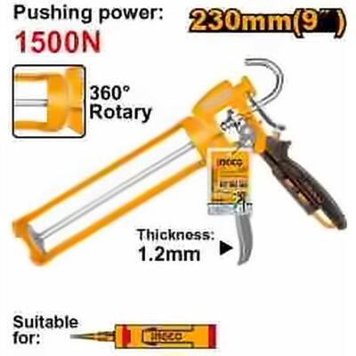 INGCO 9" CAULKING GUN ALUMINUM HANDLE HCG1709